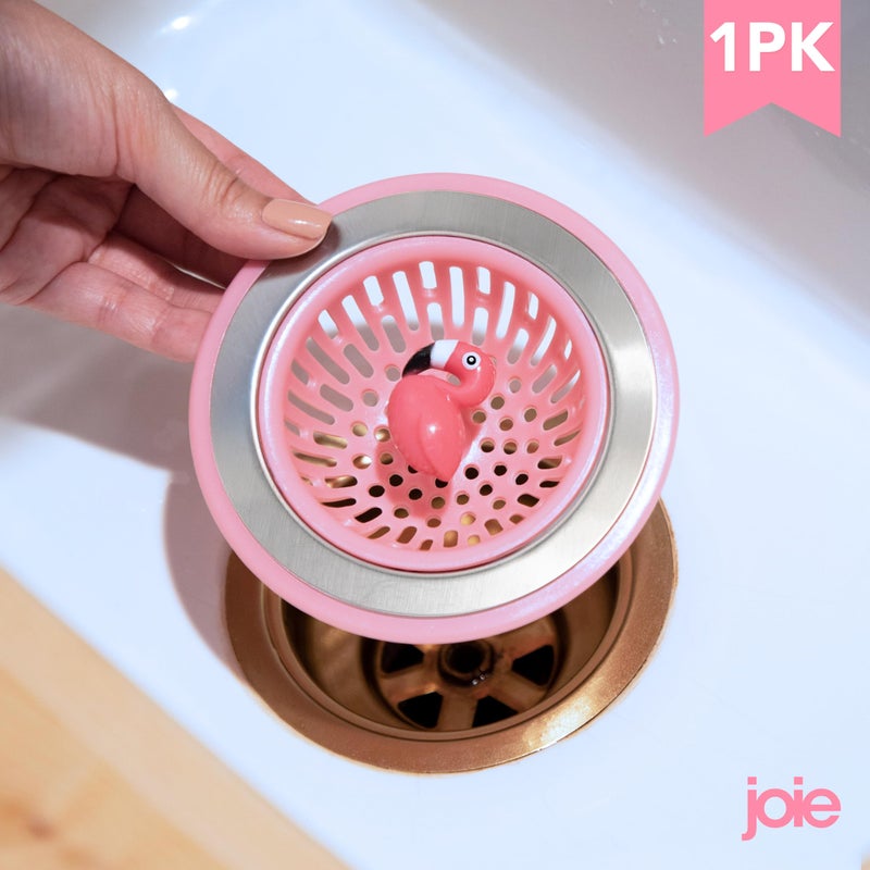 Joie Flamingo Kitchen Sink Strainer Basket, Fits All Standard Sinks, Stainless Steel, Cute Garbage Disposal Drain Cover, 4.5-Inch, Pink Flamingo - Image 2